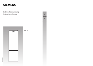 Handleiding Siemens KG44U194GB Koel-vries combinatie