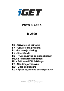 Наръчник iGet B-2600 Преносимо зарядно устройство