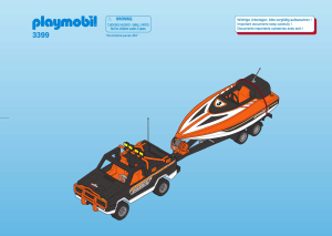 Bedienungsanleitung Playmobil set 3399 Racing Speedster-Rennboot mit Pickup