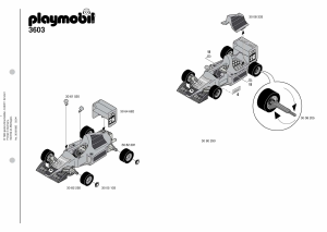 Bedienungsanleitung Playmobil set 3603 Racing Formel-1-Rennwagen