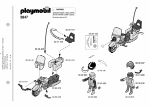 Manuale Playmobil set 3847 Racing TV-moto