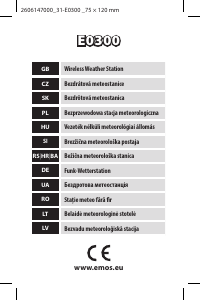 Priročnik EMOS E0300 Vremenska postaja