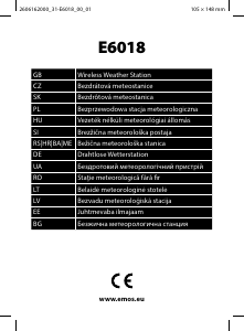 Priročnik EMOS E6018 Vremenska postaja