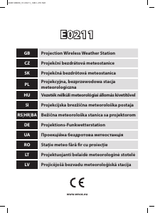 Rokasgrāmata EMOS E0211 Meteoroloģiskā stacija