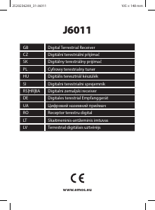 Manual EMOS J6011 Receptor digital