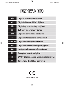 Manuál EMOS EM170 HD Digitální přijímač