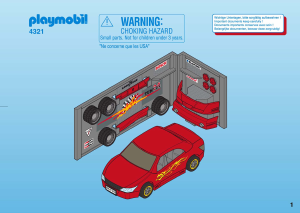Manual Playmobil set 4321 Racing Car repair and tuning shop