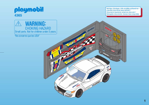 Manual Playmobil set 4365 Racing Tuning station with white car