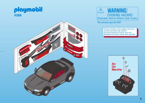 Manuale Playmobil set 4366 Racing Officina auto sportiva con suoni