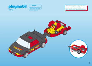 Manual de uso Playmobil set 4442 Racing Coche deportivo con remolque y kart