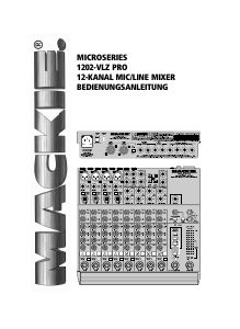 Bedienungsanleitung Mackie 1202-VLZ Pro Mischpult