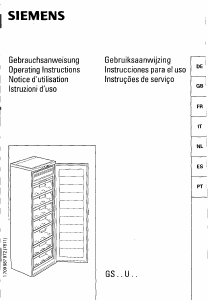 Manual Siemens GS30UF2 Freezer