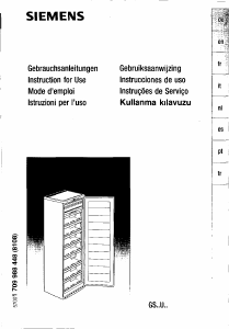 Manuale Siemens GS34U430 Congelatore