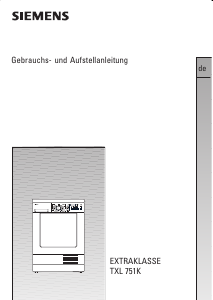 Bedienungsanleitung Siemens WTXL751KFG Trockner