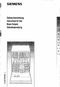 Manual Siemens SE54A430FF Dishwasher