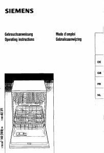 Mode d’emploi Siemens SE24201FF Lave-vaisselle