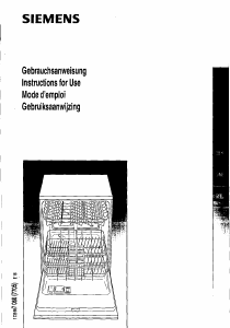 Handleiding Siemens SE26230FF Vaatwasser