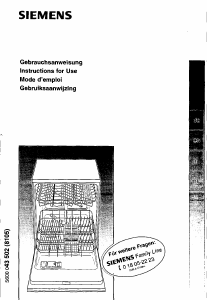 Bedienungsanleitung Siemens SE54233EU Geschirrspüler