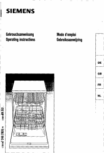 Manual Siemens SE54403 Dishwasher