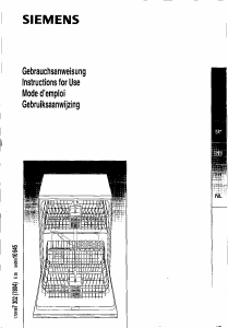 Manual Siemens SE59290EU Dishwasher