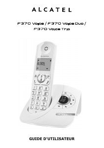 Mode d’emploi Alcatel F370 Téléphone sans fil