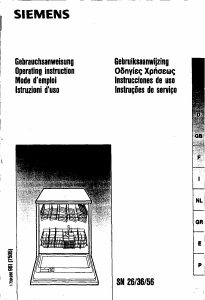 Manuale Siemens SN26320 Lavastoviglie