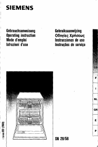 Manuale Siemens SN58550 Lavastoviglie