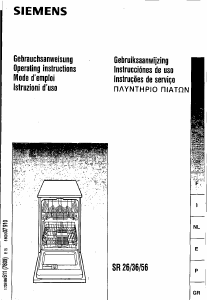 Manuale Siemens SR26225 Lavastoviglie