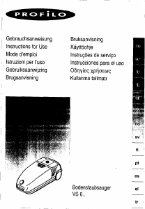 Manuale Profilo VS6PT06 Aspirapolvere