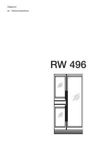 Bedienungsanleitung Gaggenau RW496250 Weinklimaschrank