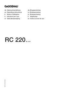 Manual de uso Gaggenau RC220200 Refrigerador