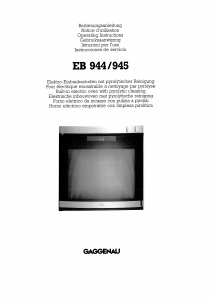 Manuale Gaggenau EB945111 Forno