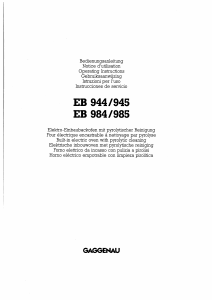 Manuale Gaggenau EB947210 Forno
