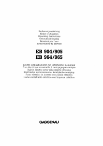 Manual Gaggenau EB964111 Oven