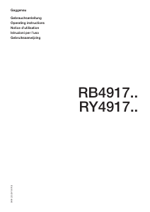 Bedienungsanleitung Gaggenau RB491200 Kühl-gefrierkombination