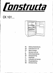 Bruksanvisning Constructa CK10101 Kylskåp