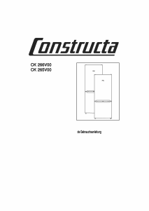 Bedienungsanleitung Constructa CK265V00 Kühl-gefrierkombination