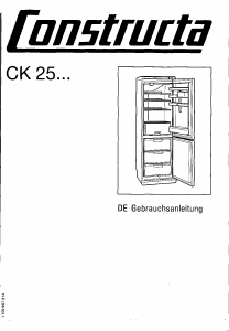 Bedienungsanleitung Constructa CK25101 Kühl-gefrierkombination