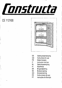 Bruksanvisning Constructa CE112100 Frys