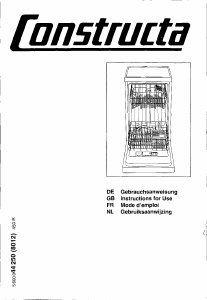 Bedienungsanleitung Constructa CP331J4 Geschirrspüler