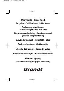 Brugsanvisning Brandt AD289XT1 Emhætte