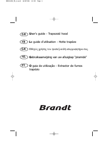 Manual Brandt AD439XE1 Cooker Hood
