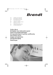 Manual Brandt AD786XE1 Cooker Hood