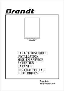 Mode d’emploi Brandt BRE-100 Chaudière