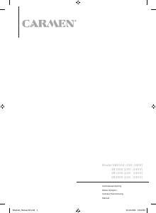 Mode d’emploi Carmen EB2000 Couverture électrique