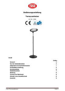 Bruksanvisning Caso 1900 Terrassvärmare
