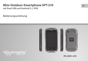Manual Simvalley PX-3991-675 SPT-210 Mobile Phone