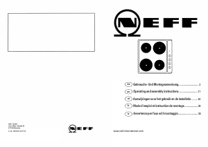 Mode d’emploi Neff T1113B2EU Table de cuisson