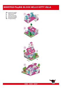 Manual PlayBIG Bloxx set 800057010 Hello Kitty Villa