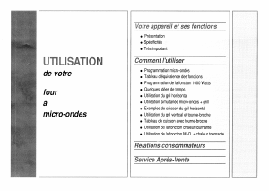 Mode d’emploi Brandt M320CTB Micro-onde